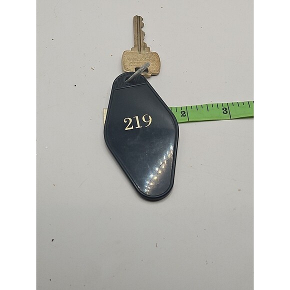 Vintage Hotel Motel Room Key Fob & Key #219 - Picture 10 of 12